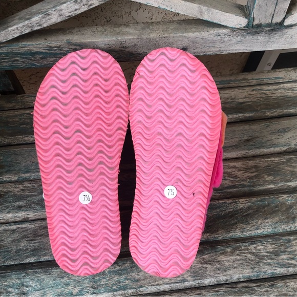 Liliana Faux Fur Color Patch Flatform Sandals - Picture 7 of 8